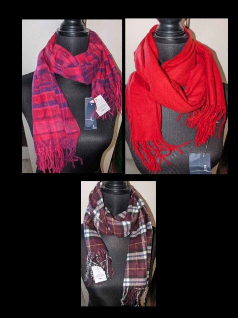 NWT Lot of 3 LANDS END Scarves Scarf Lot - Soft Cozy - Women One Size